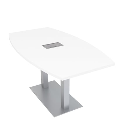Skutchi Designs 33.5 in W, 69.5 in L, 29 in H, Engineered Wood Top, White HAR-BOT-34x70-DOU-ELEC-XD09